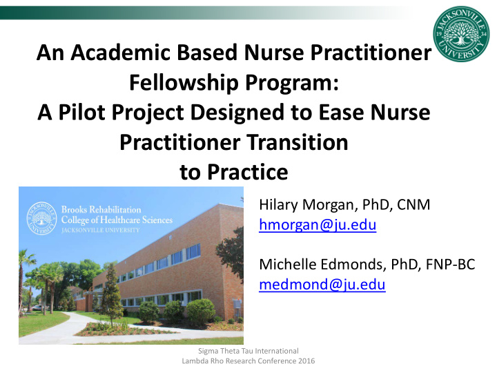 an academic based nurse practitioner fellowship program a
