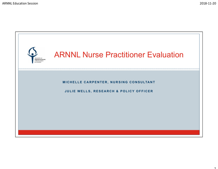 arnnl nurse practitioner evaluation
