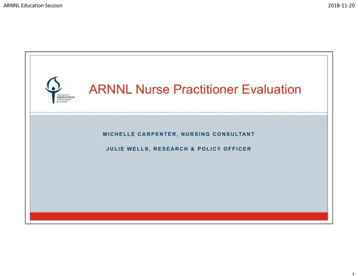 arnnl nurse practitioner evaluation