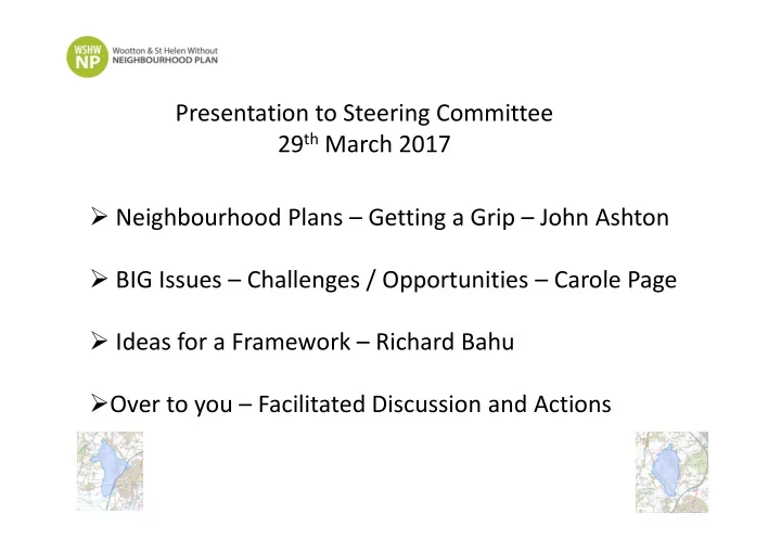 presentation to steering committee 29 th march 2017