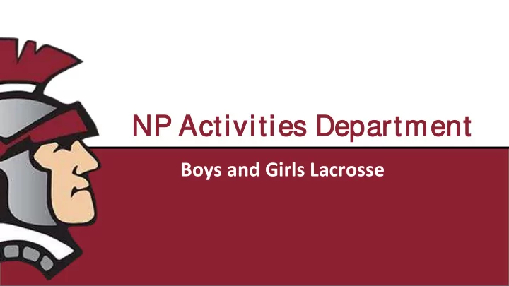 np a activities es dep epartmen ent