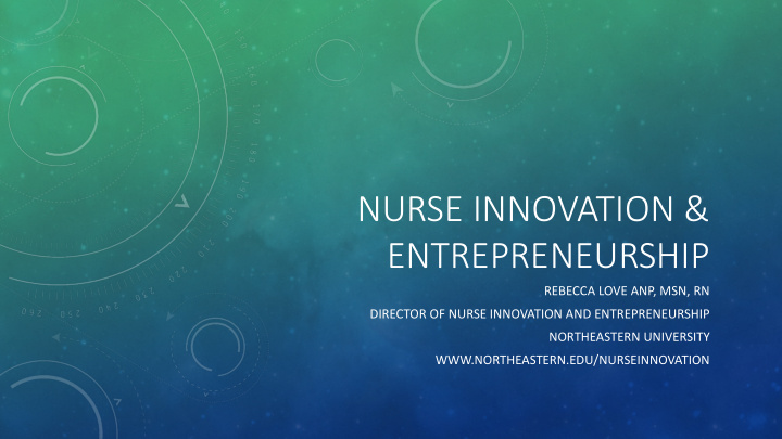 nurse innovation entrepreneurship