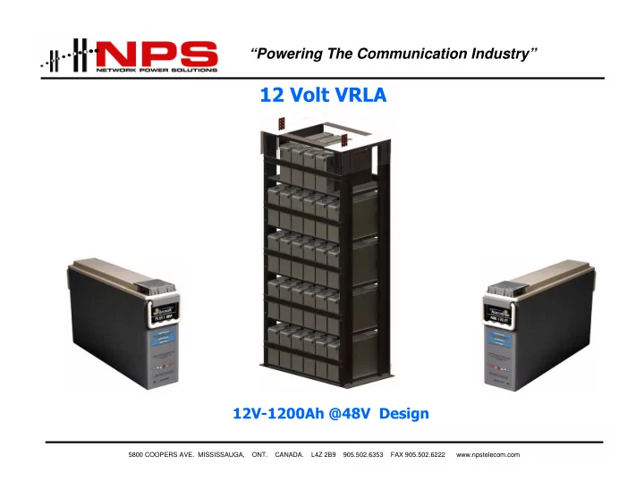 12 volt vrla