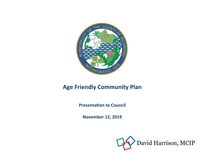 age friendly community plan
