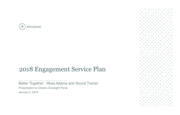 2018 engagement service plan