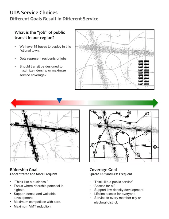 uta service choices