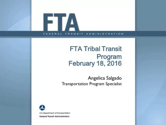 February uary 18, 2016 Angelica Salgado  Transportation Program Specialist  Agenda  da   Fixing