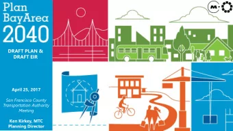 DRAFT PLAN &amp;  DRAFT EIR  April 25, 2017  San Francisco County  Transportation Authority