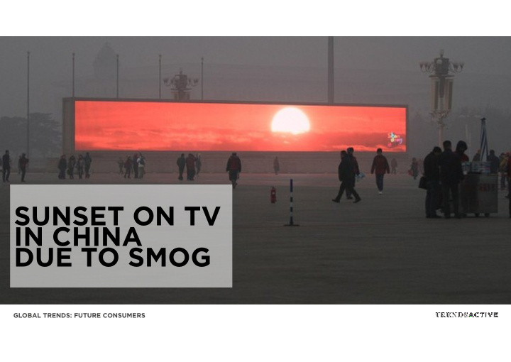sunset on tv in china due to smog