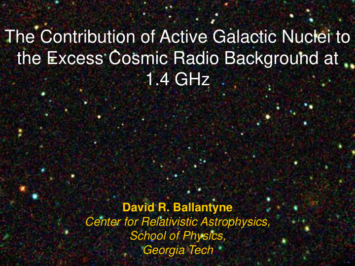 the excess cosmic radio background at