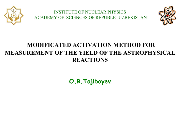 modificated activation method for measurement of the