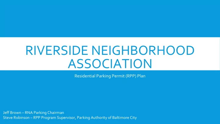 riverside neighborhood association