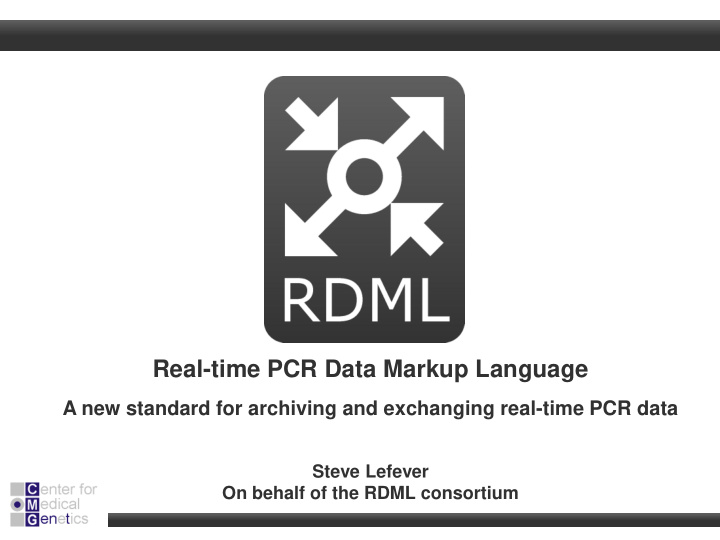 real time pcr data markup language