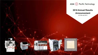 2018 Annual Results  Announcement  22 February 2019  1  Disclaimer statements reflect the