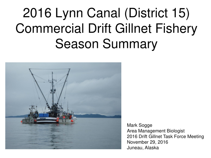 2016 lynn canal district 15