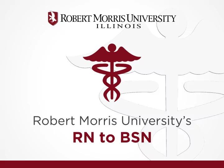 rn to bsn rmu mission statement