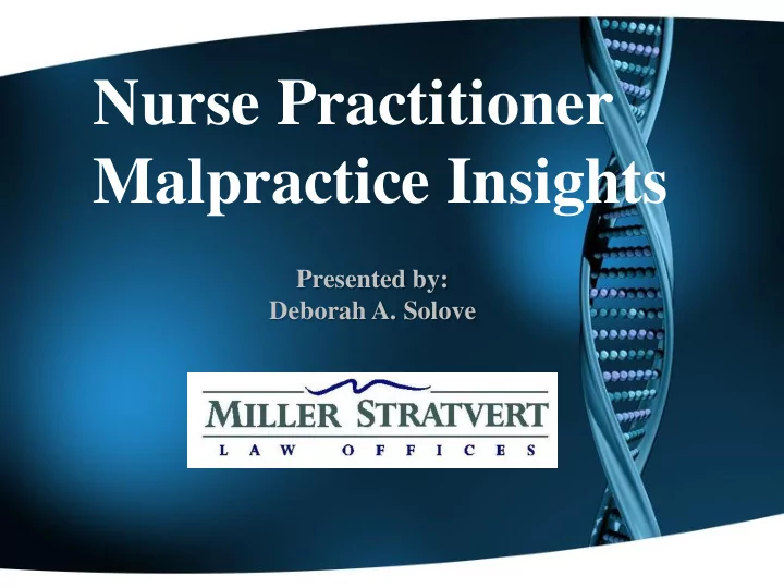 nurse practitioner