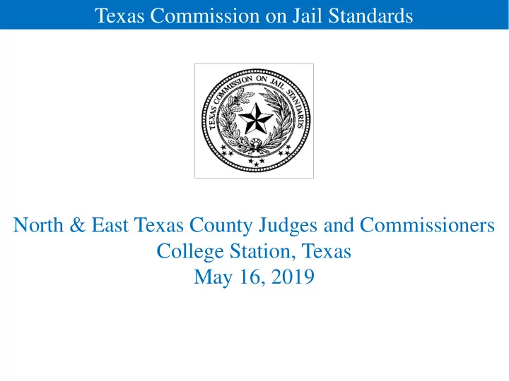 texas commission on jail standards north east texas