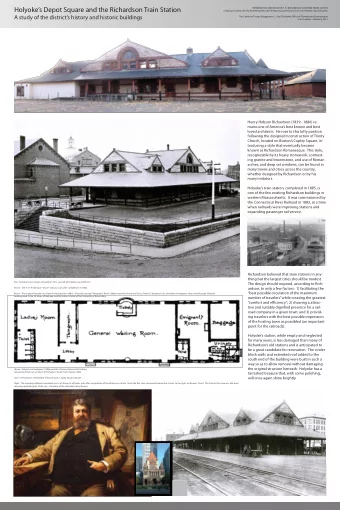 Holyokes Depot Square and the Richardson Train Station  PRESERVATION AND REUSE OF H. H.