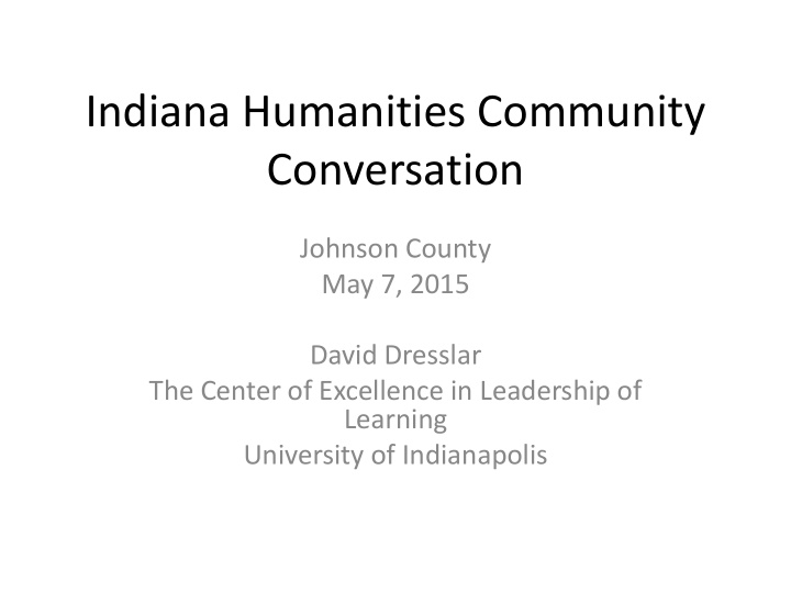indiana humanities community conversation