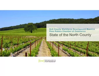 State of the North County  1  Regional Demographics  Agenda  and Characteristics  2  Economic,