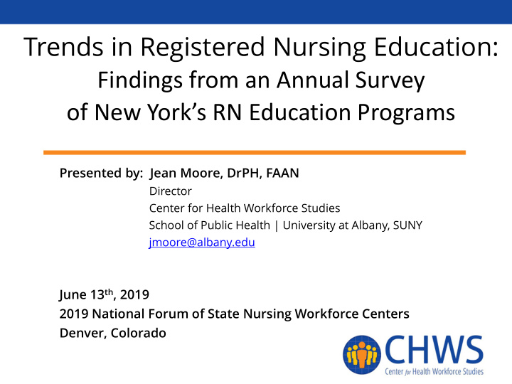 trends in registered nursing education findings from an