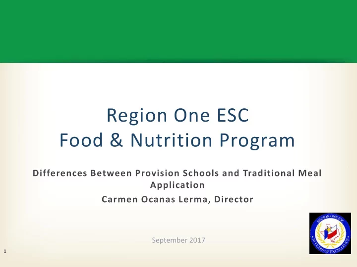 region one esc
