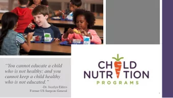 You cannot educate a child  who is not healthy; and you  cannot keep a child healthy  who is not