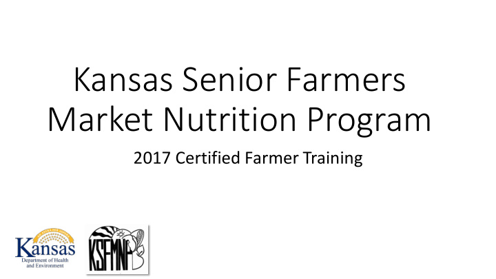 kansas senior farmers market nutrition program