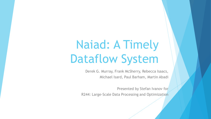 naiad a timely dataflow system