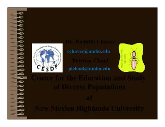 Termites Catch the  Scent!  Dr. Rodolfo Chavez rchavez@nmhu.edu  Patricia Cloud  plcloud@nmhu.edu