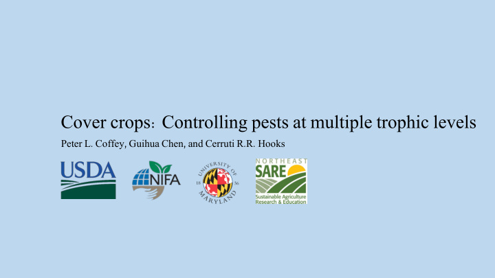 cover crops controlling pests at multiple trophic levels