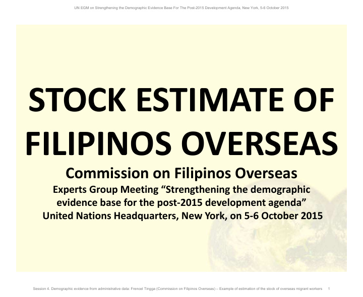stock estimate of filipinos overseas