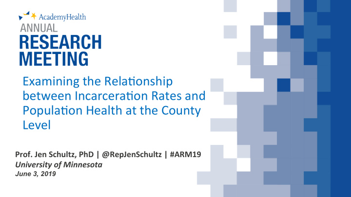 examining the rela onship between incarcera on rates and