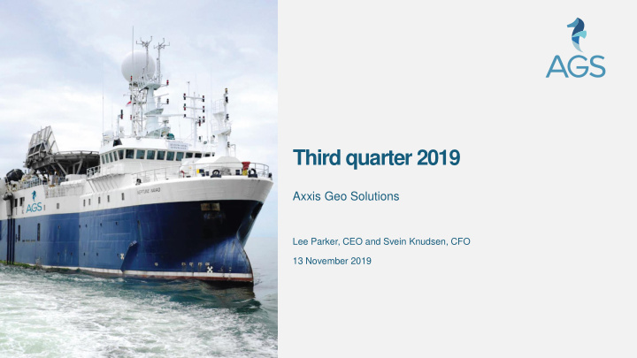 third quarter 2019