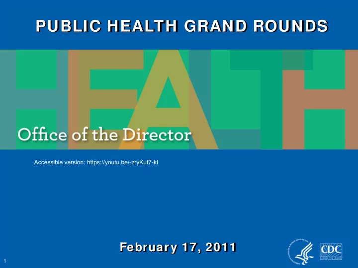 public health grand rounds