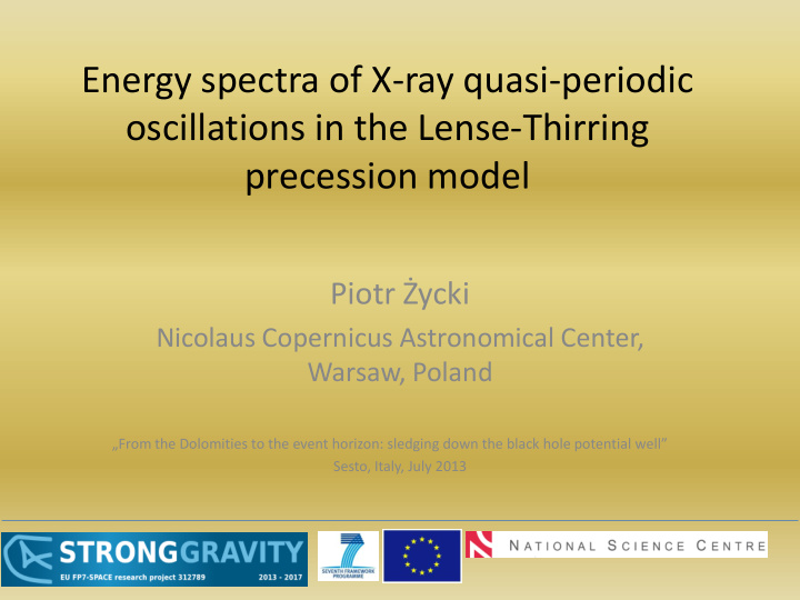 oscillations in the lense thirring