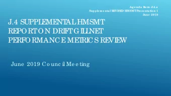 J.4 SUPPL  E  ME  NT  AL  HMSMT  RE  PORT  ON DRI  F  T  GI  L  L  NE  T  PE  RF  ORMANCE  ME  T