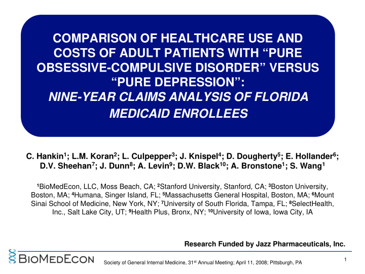 comparison of healthcare use and costs of adult patients