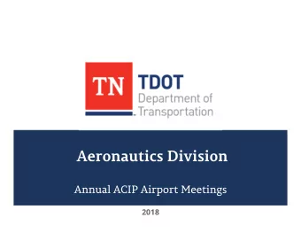 2018  Understanding the status of NPE funding  Understanding the changes to the ACIP Process