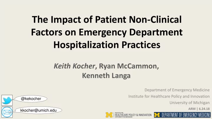 factors on emergency department
