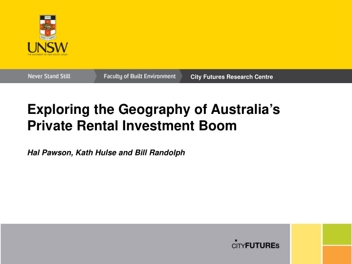exploring the geography of australia s private rental