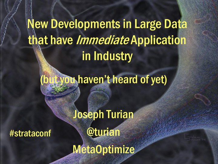 new developments in large data