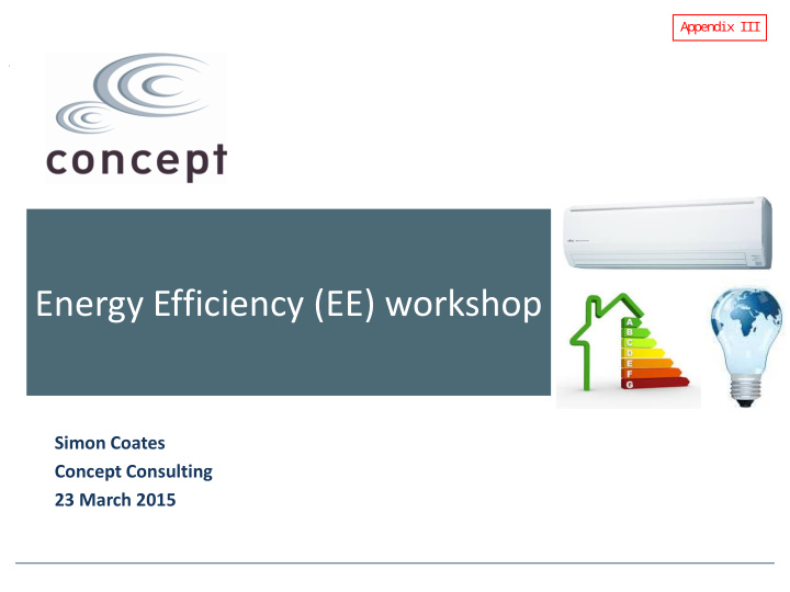 energy efficiency ee workshop