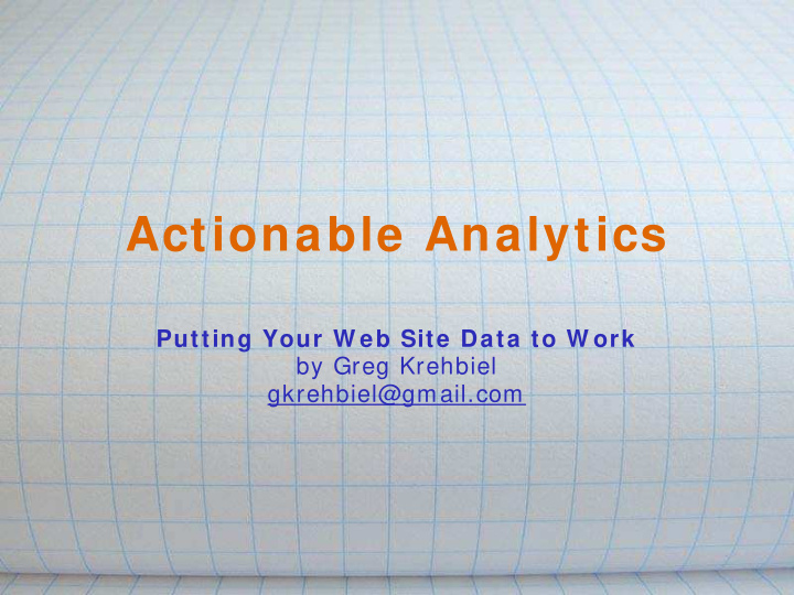 actionable analytics