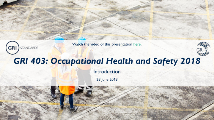 gri 403 occupational health and safety 2018