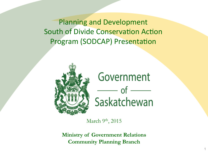 planning and development south of divide conserva7on
