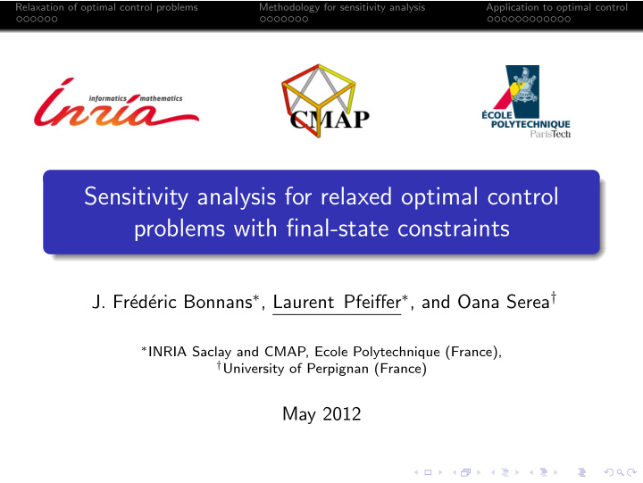 sensitivity analysis for relaxed optimal control problems
