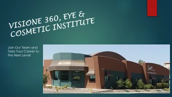 Join Our Team and  Take Your Career to  the Next Level!  FOUNDED BY DENNIS REITER, DO, FAOCOO-HNS,