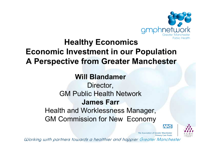healthy economics economic investment in our population a
